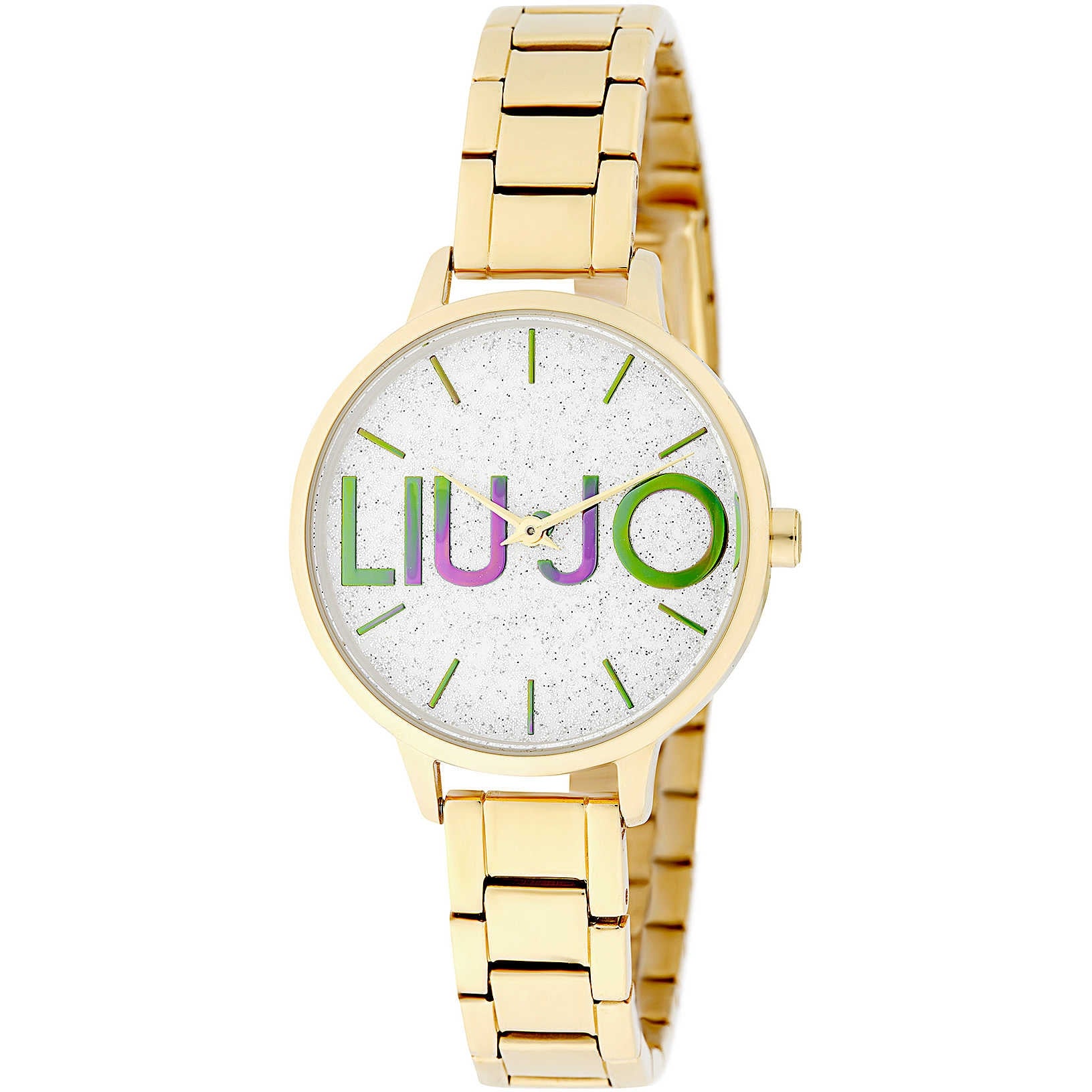 Orologio Donna Liu Jo Acciaio dorato Solo Tempo Quarzo quadrante glitterato TLJ1790