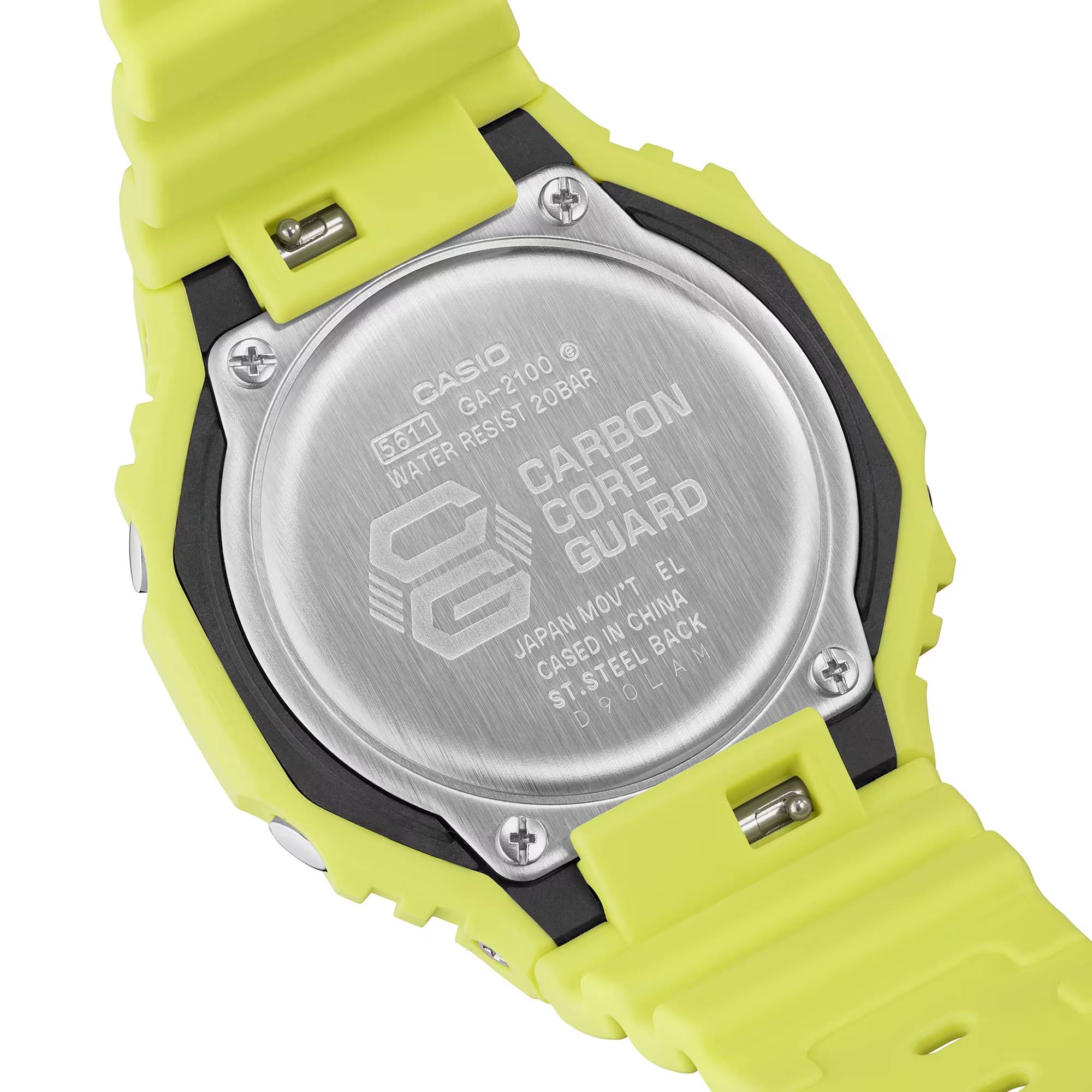 Orologio Unisex Casio G-SHOCK Quarzo Giallo Lime Pastello GA-2100-9A9ER