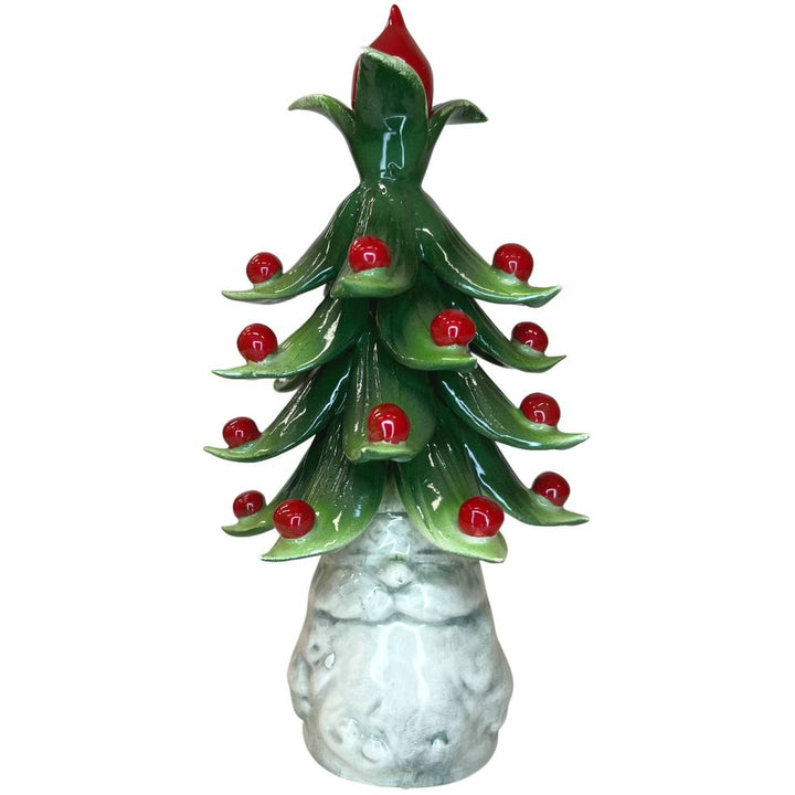 Gnomo Albero di Natale Capodimonte Grigio Bocciolo 22 cm CAP2