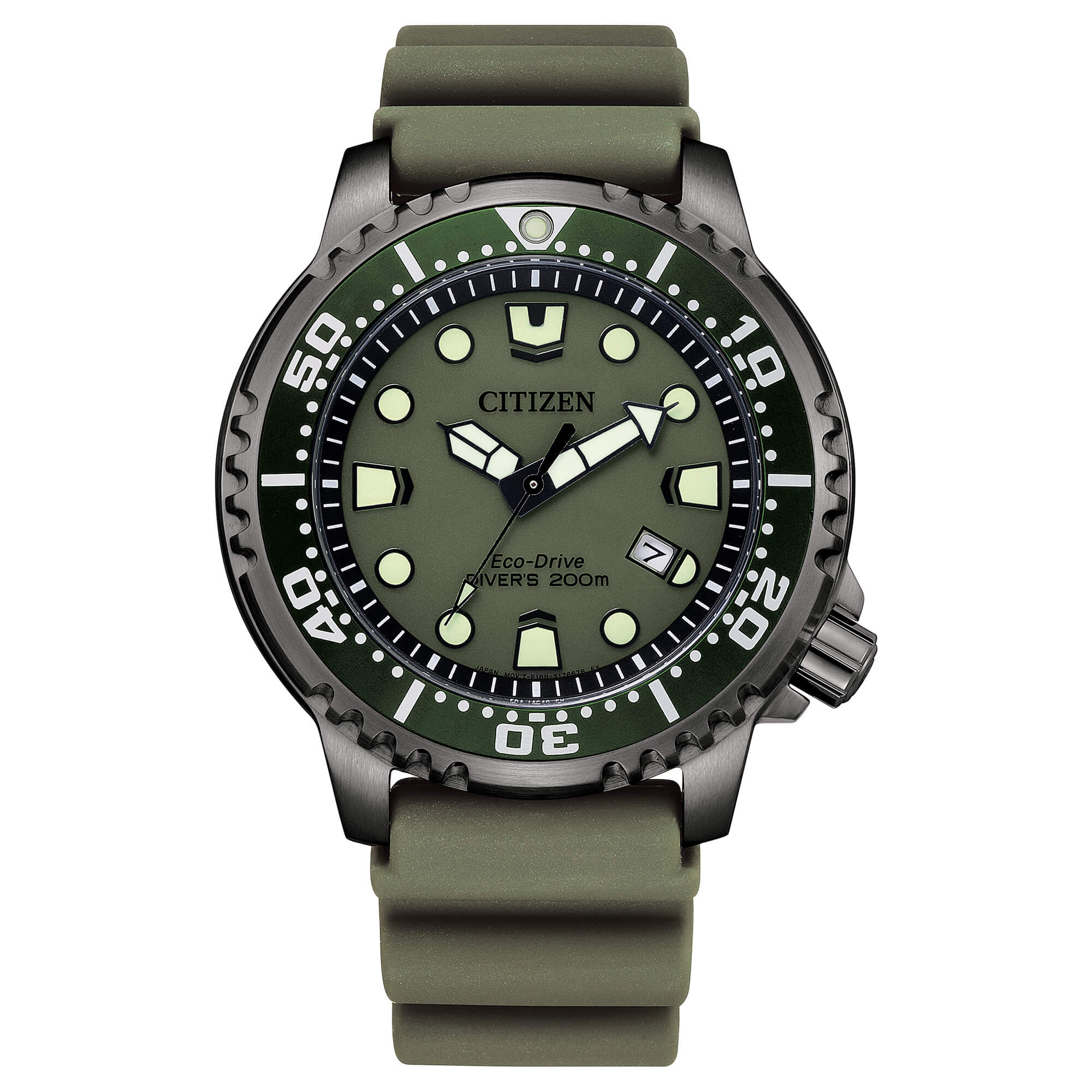 Orologio Citizen Acciaio Verde Militare Eco Drive BN0157-11X