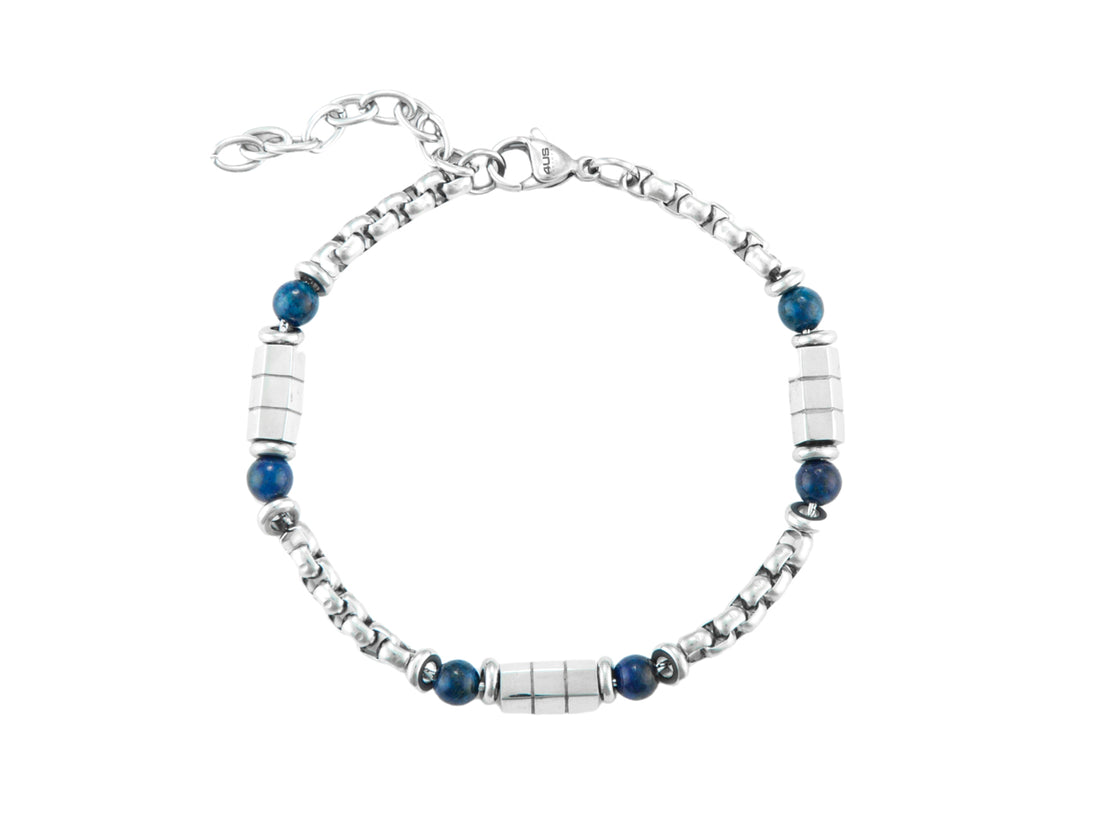 Bracciale Uomo 4US Cesare Paciotti acciaio e lapislazzuli  4UBR7012