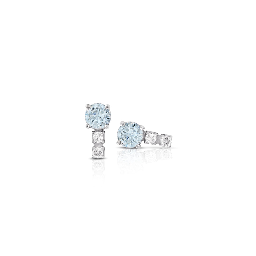 Orecchini Donna Argento Kulto 925 Zirconi Blu Bianchi KE925-02