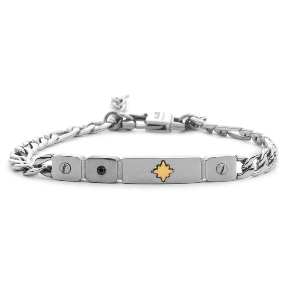 Bracciale Uomo 4US Cesare Paciotti Acciaio Rosa Dei Venti Oro 4UBR7804