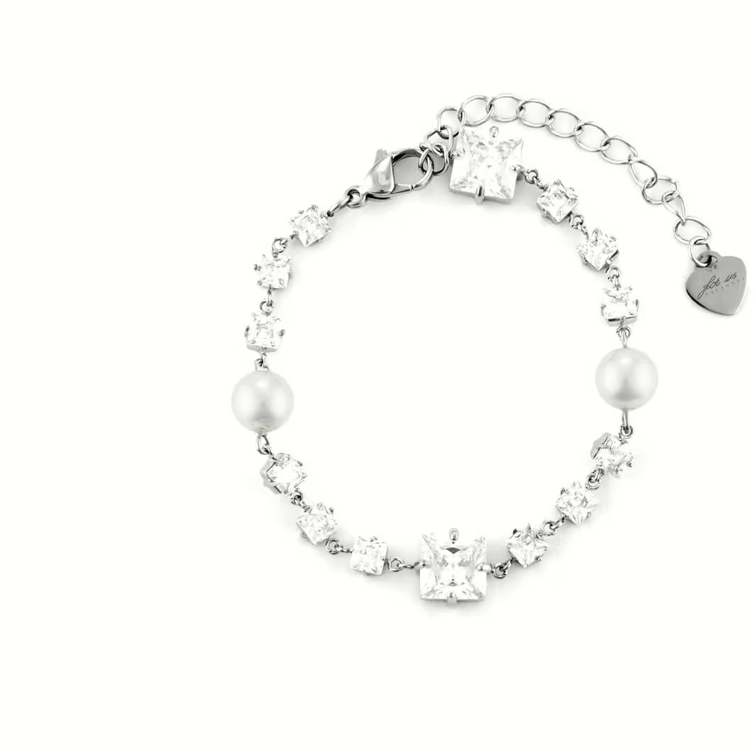 Bracciale Donna acciaio 4US cesare paciotti con pietre e perle 4UBR6479W