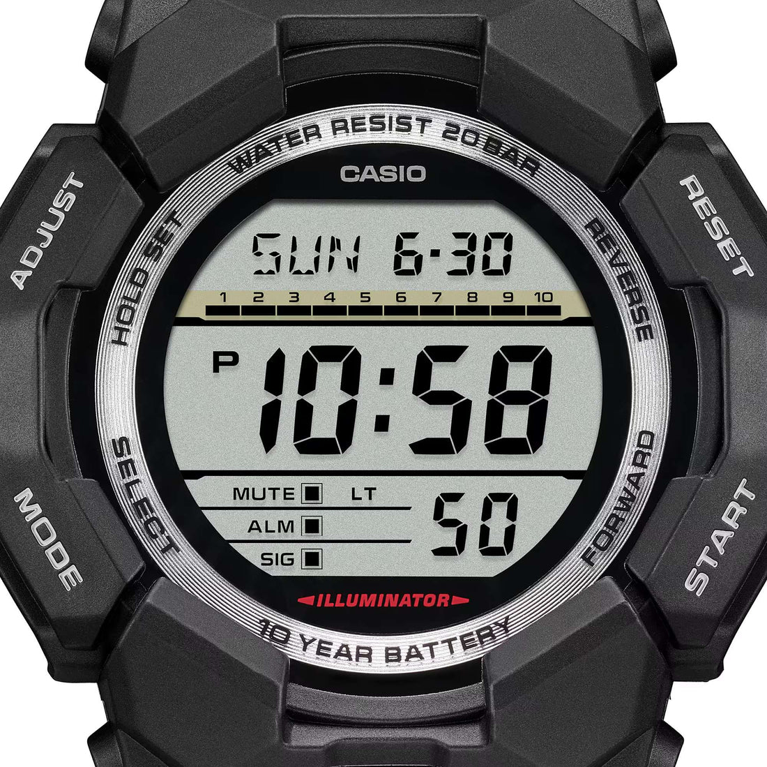 Orologio Uomo Casio G-SHOCK Nero Digitale 10 Anni Batteria GA-010-1ER