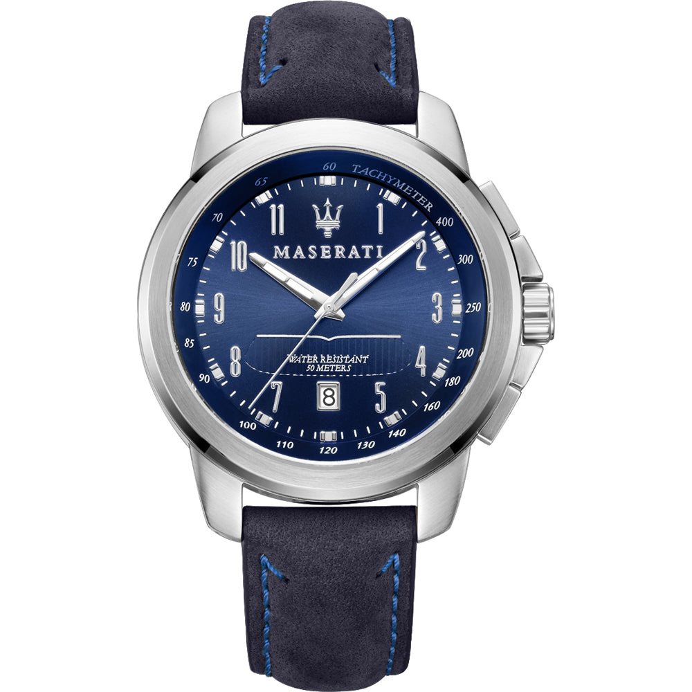 Orologio Uomo Maserati Acciaio Quarzo Solo Tempo Blu Numeri R8851121003