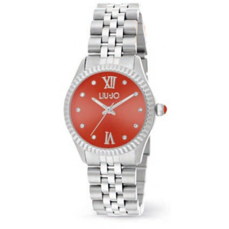 Orologio Donna Liu Jo Luxury Tinty Acciaio Solo Tempo Quarzo Quadrante rosso TLJ2135