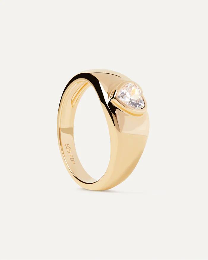 Anello Donna PDPaola Argento Dorato 925 Zircone Bianco AN01-902-14