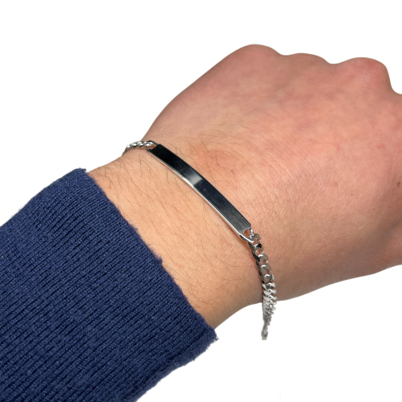Bracciale Uomo Re Mida Festa del Papà Personalizzato Incisione BR-ARG-2