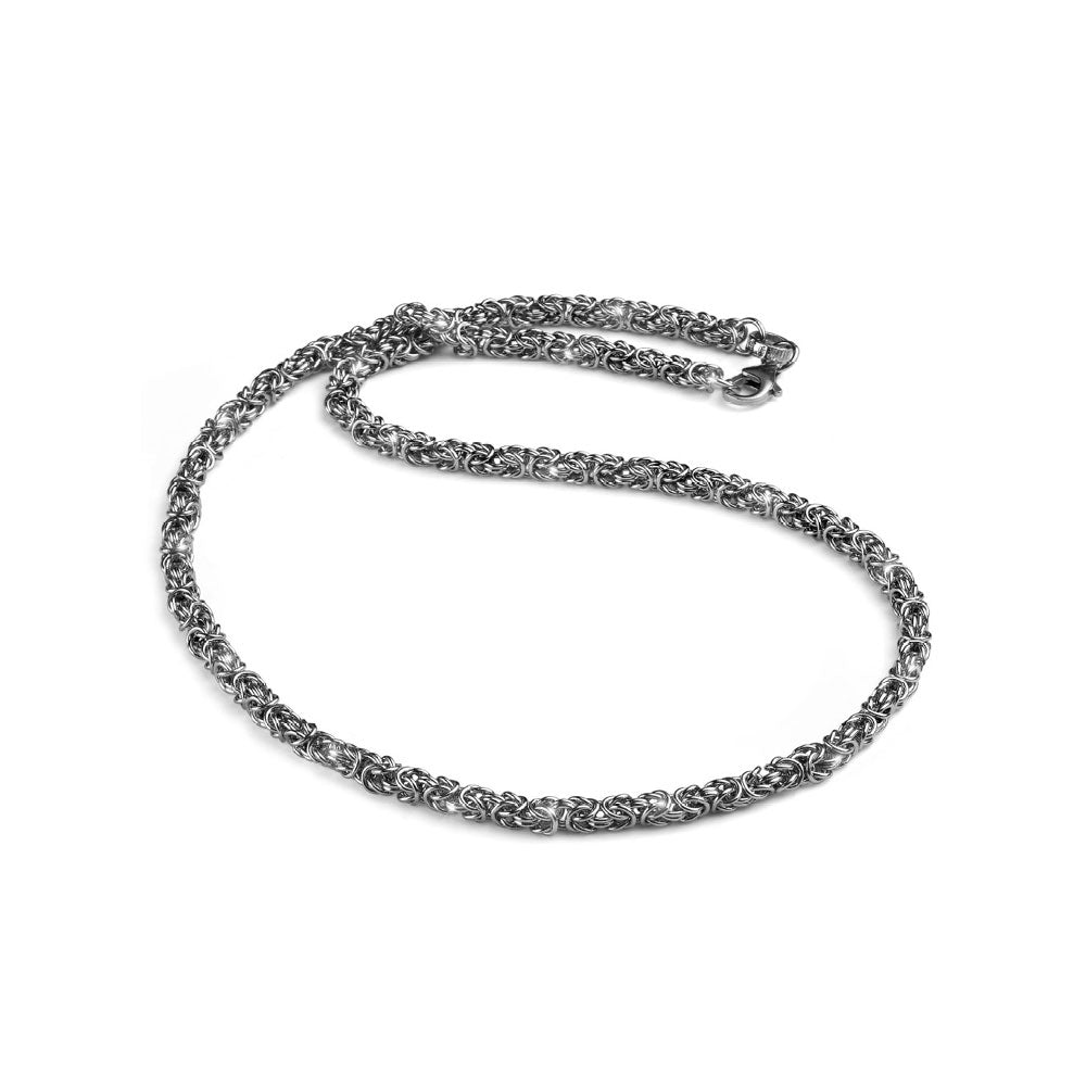Collana Uomo Maria Cristina Sterling Argento 925 Maglia Bizantina Lucida G3542