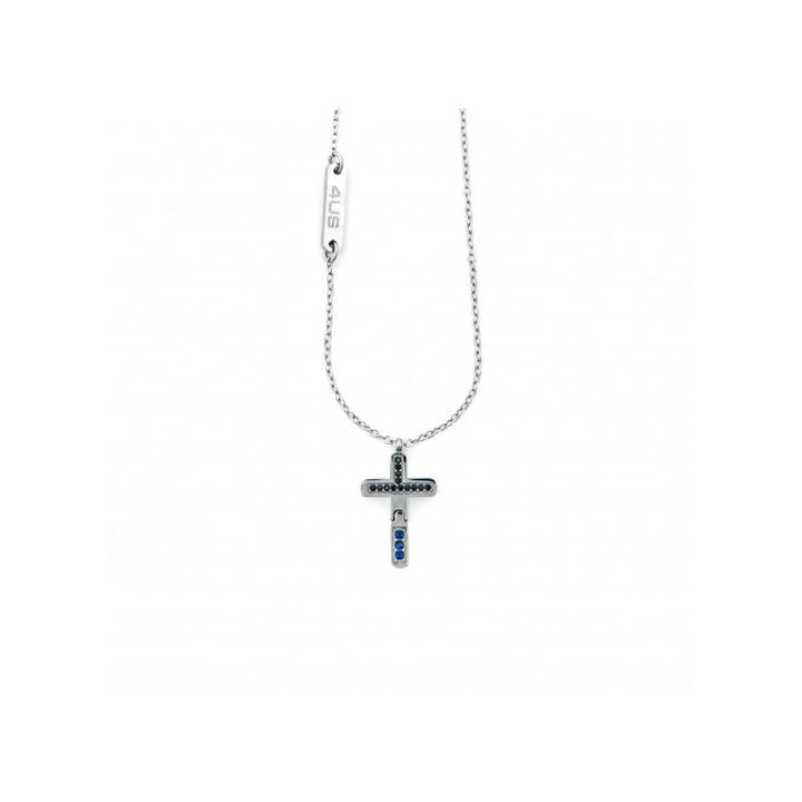 Collana Uomo Acciaio 4US Cesare Paciotti Croce Snodata Zirconi 4UCL7516