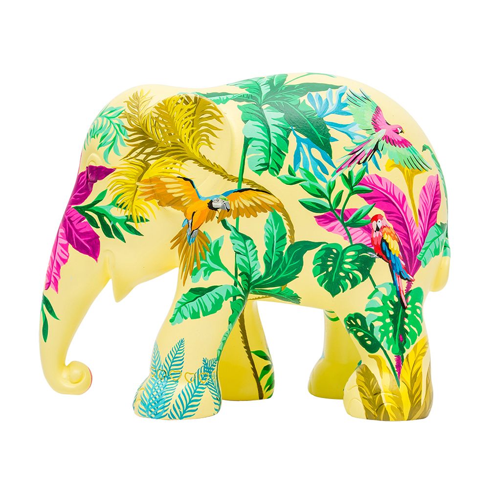 Scultura Elefante Onlylux TROPICAL FOLIAGE 10 cm Resina Dipinto A Mano 8858831246133