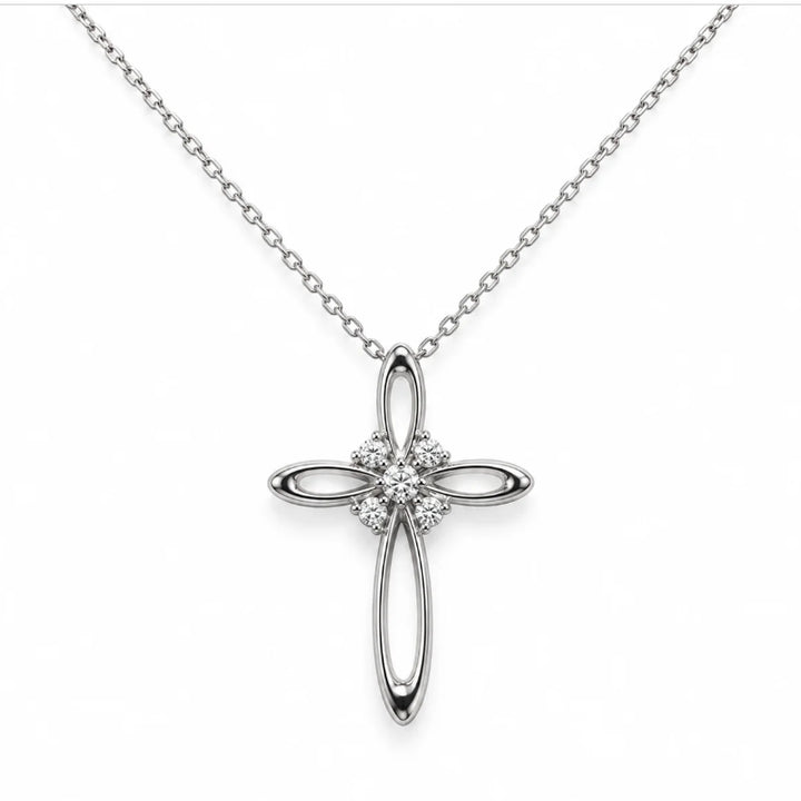 Collana Donna Miluna Oro 9 Kt Croce Diamanti CLD5486X