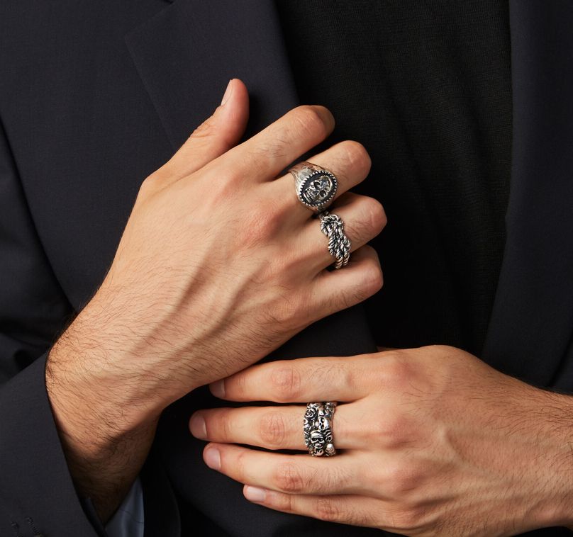 Anello Uomo Giovanni Raspini Argento 925 Fascia Lavorazione Nodo Marinaro 11318/20