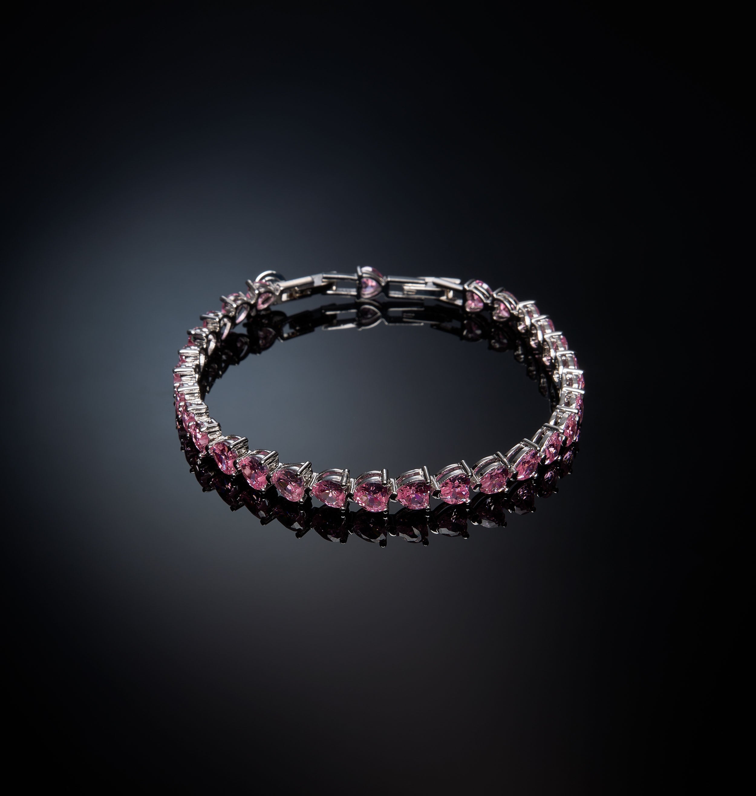 Bracciale Donna Chiara Ferragni Tennis Zirconi a cuore Rosa