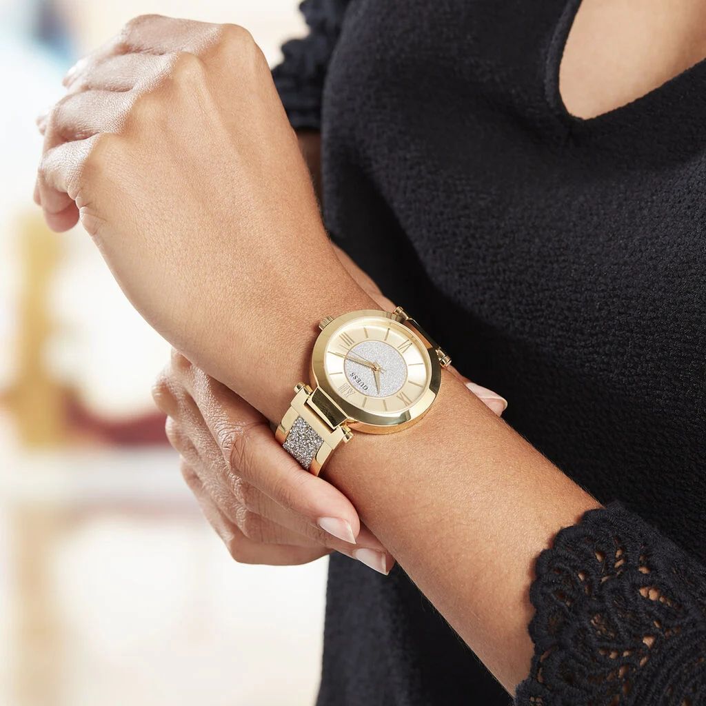 Orologio Donna Guess Quarzo Solo Tempo Acciaio Dorato W1288L2