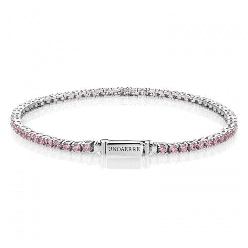 Bracciale Donna Unoaerre Argento 925 Tennis Zirconi Rosa 520812