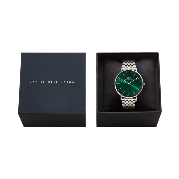 Orologio Uomo Daniel Wellington Classic Link Bicolore Verde DW00101009