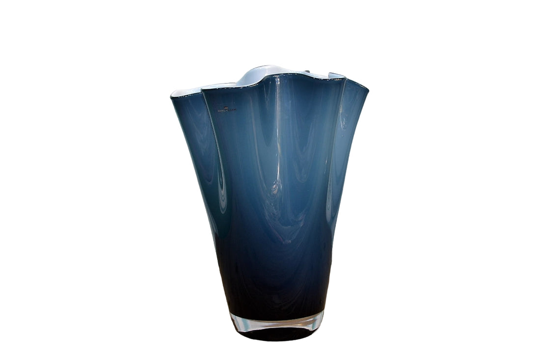 Vaso Onlylux Wave Opale Blu 30 Cm OL00562