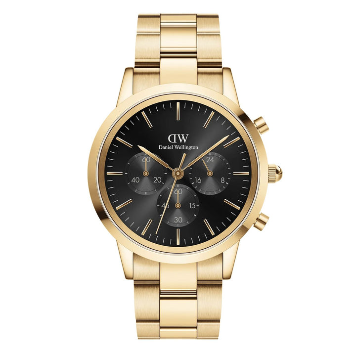Orologio Uomo Daniel Wellington Cronografo Quarzo Acciaio Dorato 42 mm DW00100641