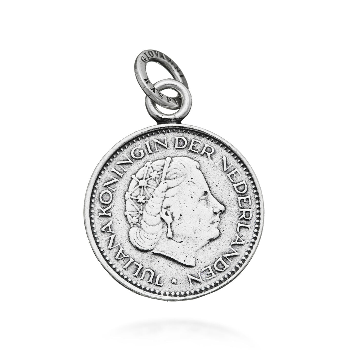 Charm Unisex Giovanni Raspini Argento 925 Moneta Nederland Realizzato A Mano 07158