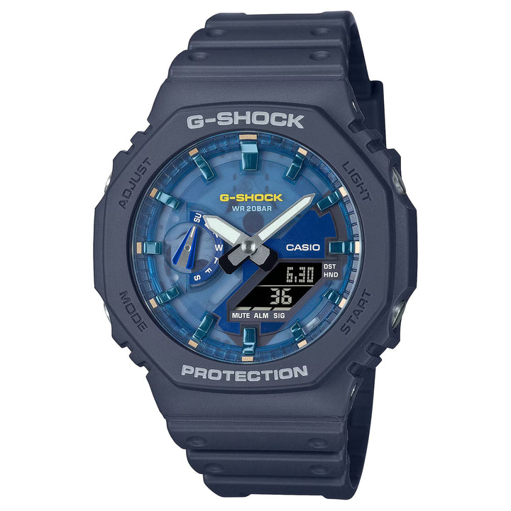 Orologio Uomo Casio G-SHOCK Blu Azzurro Scheletrato GA-2100AS-2AER