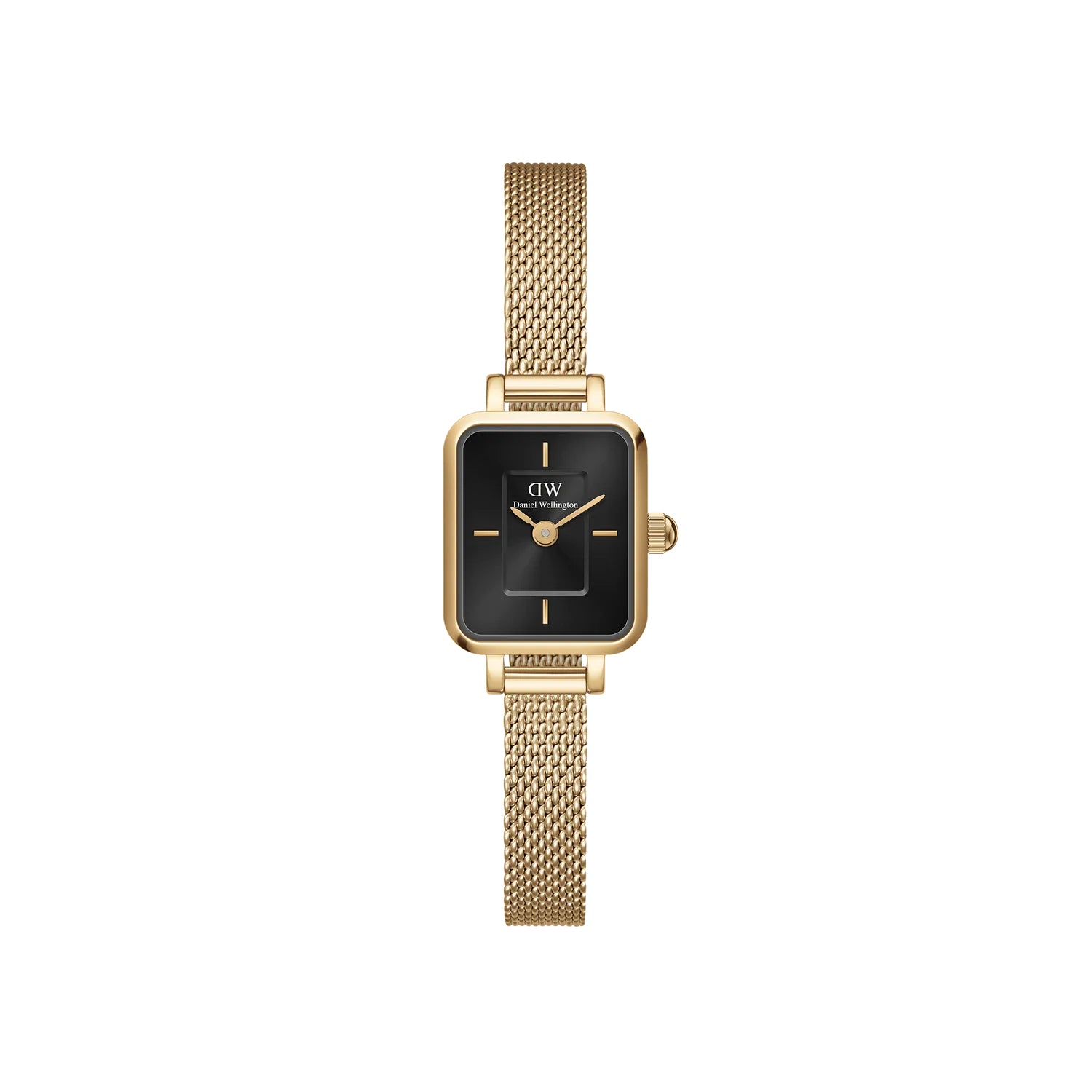 Orologio Donna Daniel Wellington Quadro Mini Acciaio Dorato Nero DW00100652