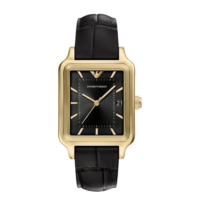 Orologio Uomo Emporio Armani Quarzo Data Nero Cinturino Pelle Nero AR11757