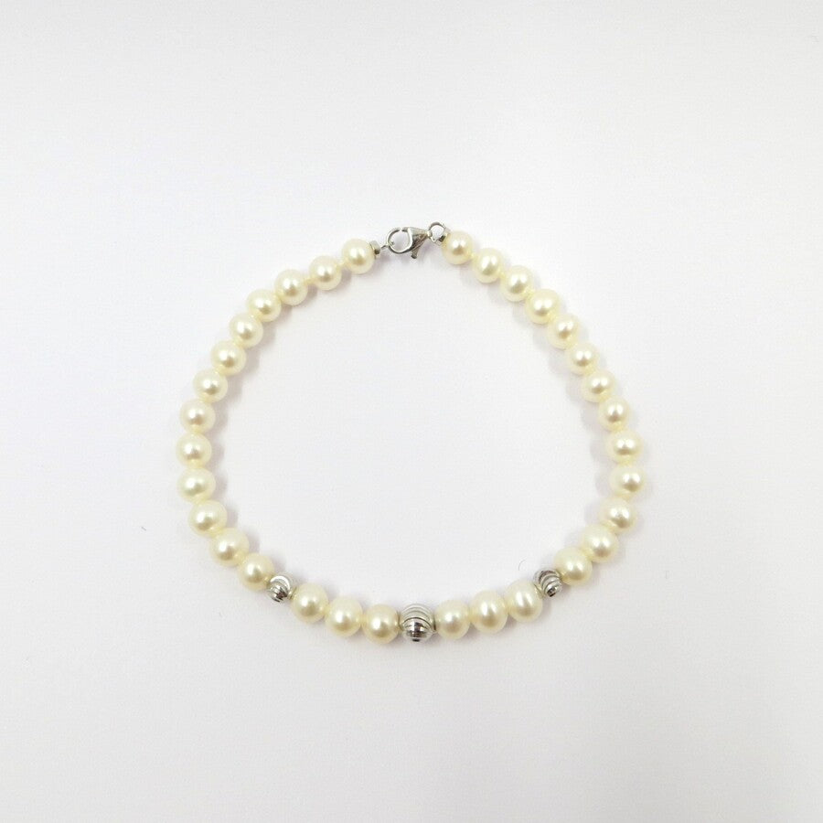 Bracciale Donna Perle Miluna Oro Bianco 18 KT PBR3473