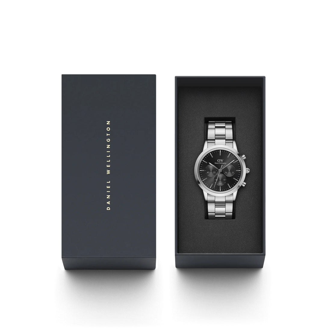 Orologio Uomo Daniel Wellington Cronografo Quarzo Acciaio Nero 42 mm DW00100645