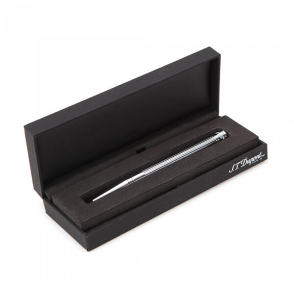 Penna Uomo Dupont D-INITIAL Acciaio Cromato Bianco Roller Nera 265201