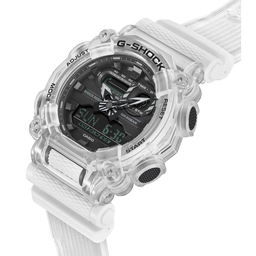 Orologio Uomo Casio G-SHOCK Skeleton Quarzo Nero Trasparente Analogico Digitale GA-900SKL-7AER
