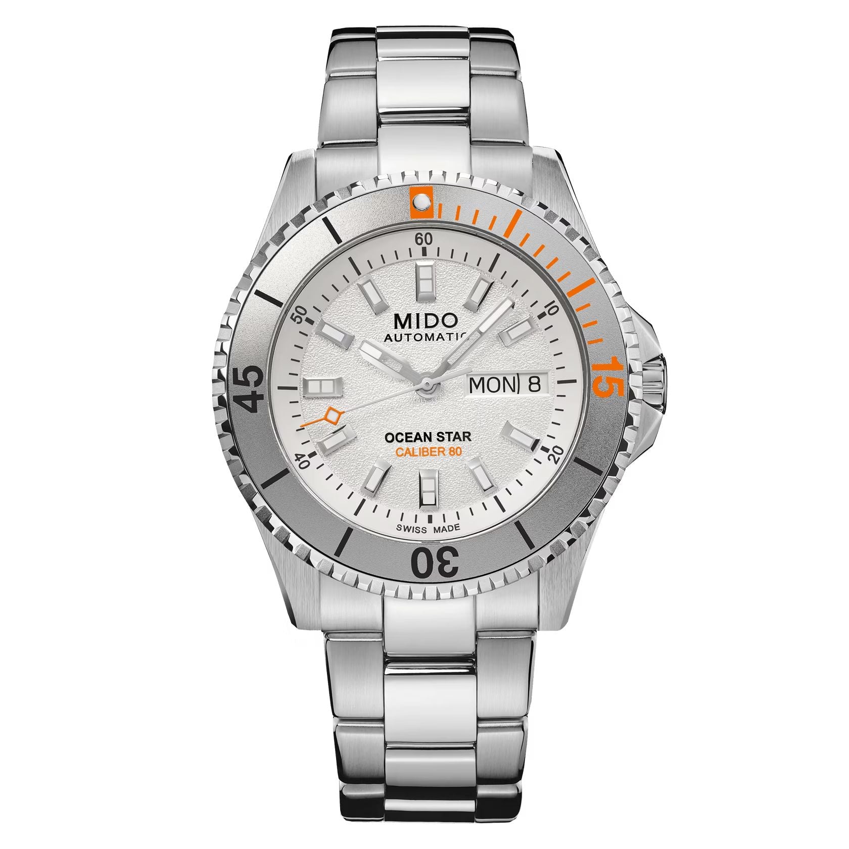 Orologio Uomo Mido Automatico Ocean Star 200 Data Bianco M0269301103100