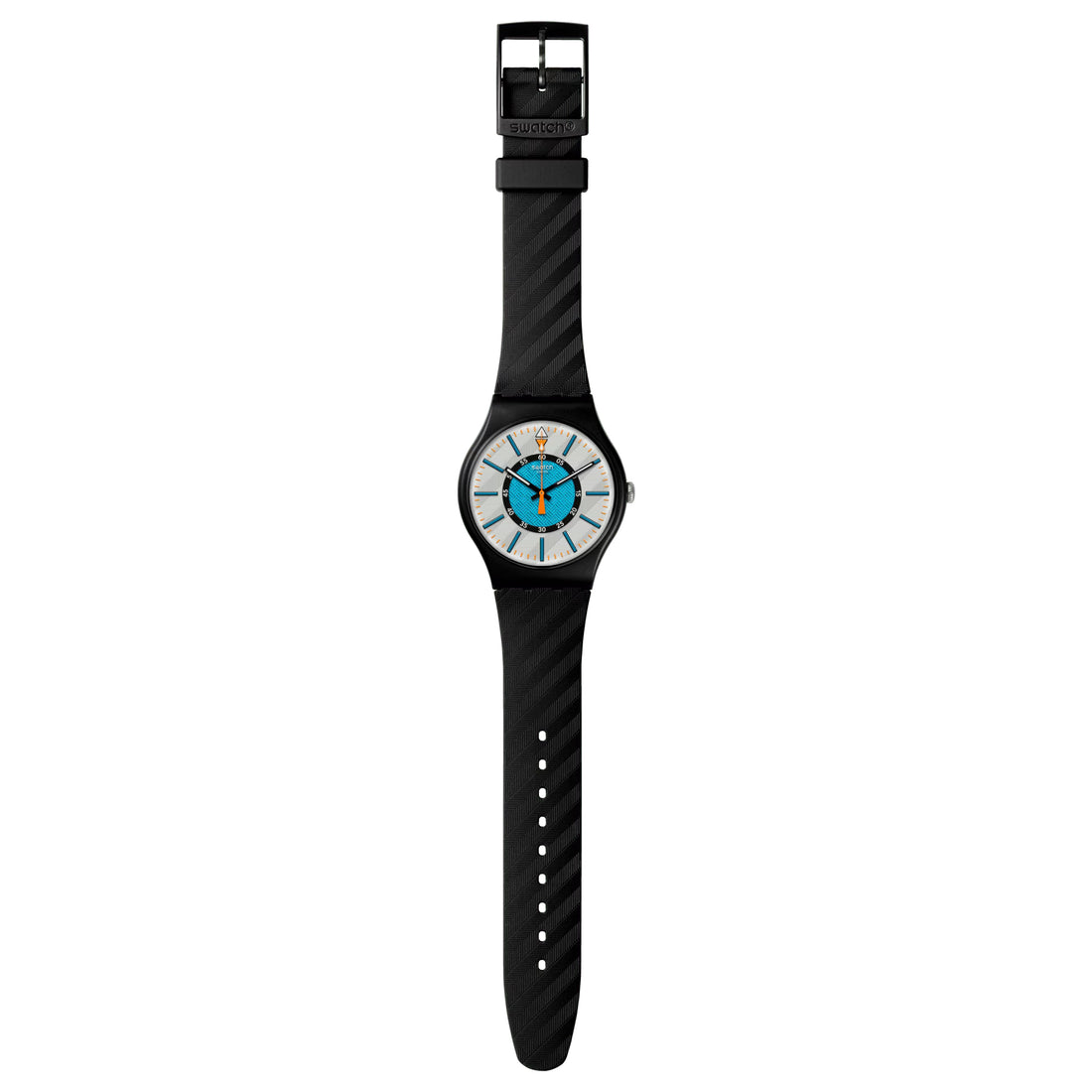 Orologio Unisex Swatch Good To Gorp Quarzo Nero Turchese Arancione SO32B119