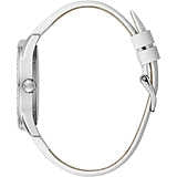 Orologio Donna Guess Quarzo Solo Tempo Acciaio Pelle Bianco Zirconi GW0098L1