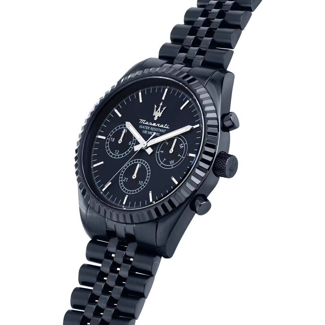 Orologio Uomo Maserati Acciaio Quarzo  Blu Data 100 M R8873600011