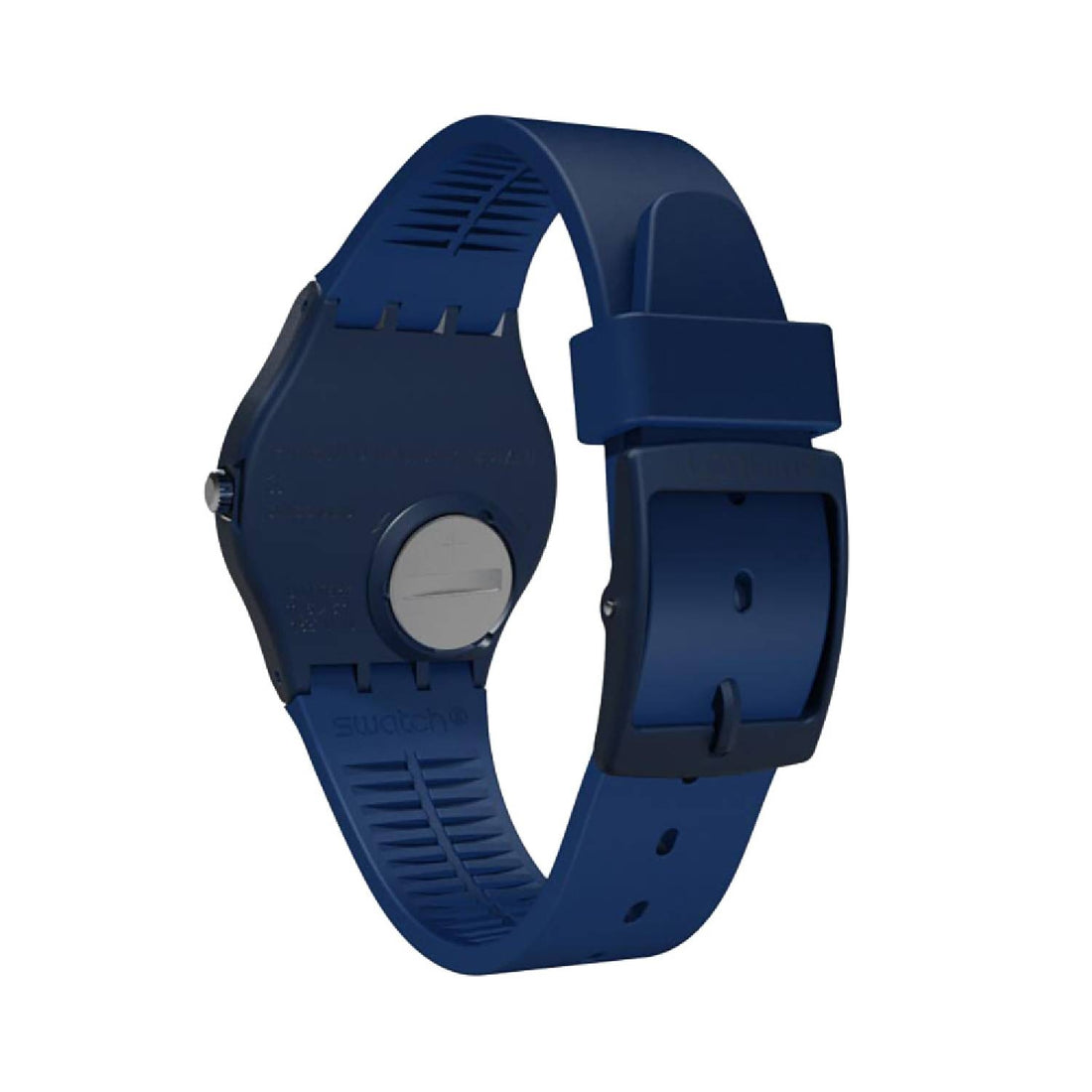 Orologio Donna Gomma Resina Swatch Quarzo Solo Tempo Blue Navy Numeri GN252