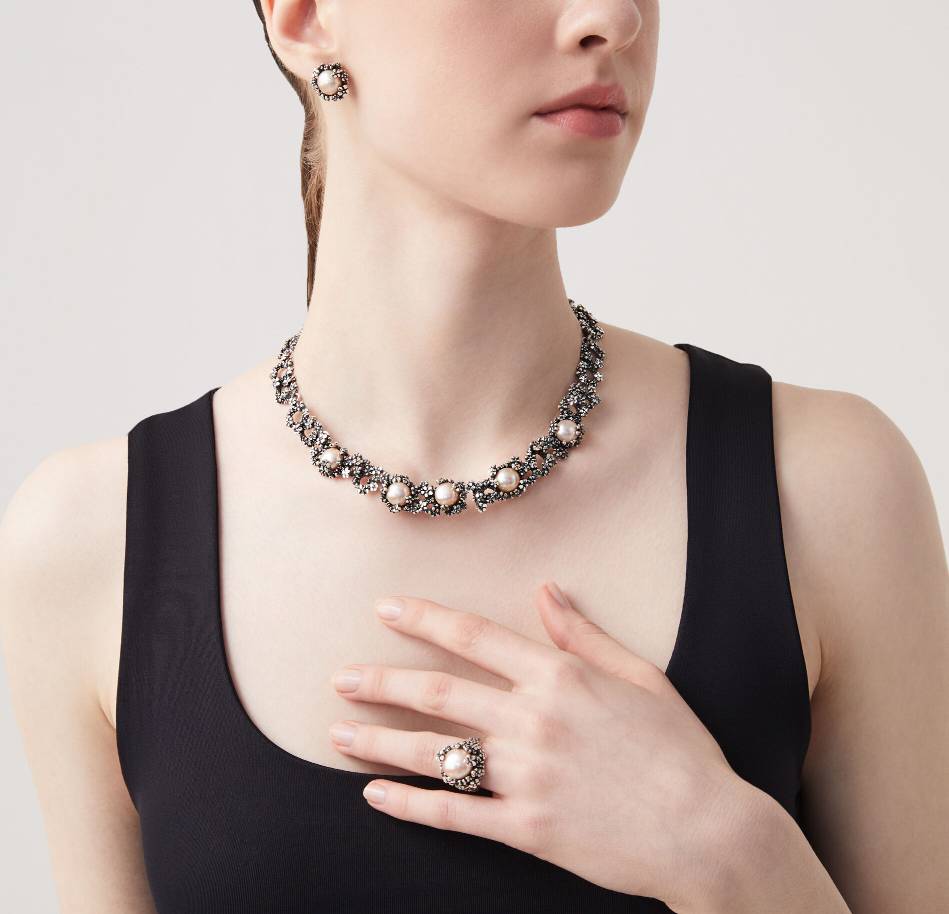 Collana Donna Giovanni Raspini Argento 925 Blossom Perle Semirigido 11935