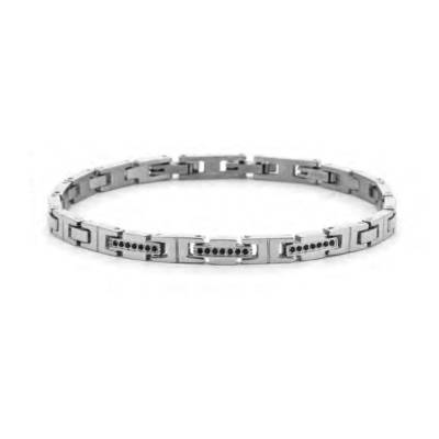 Bracciale Uomo 4US Cesare Paciotti Acciaio Zirconi 4UBR7999