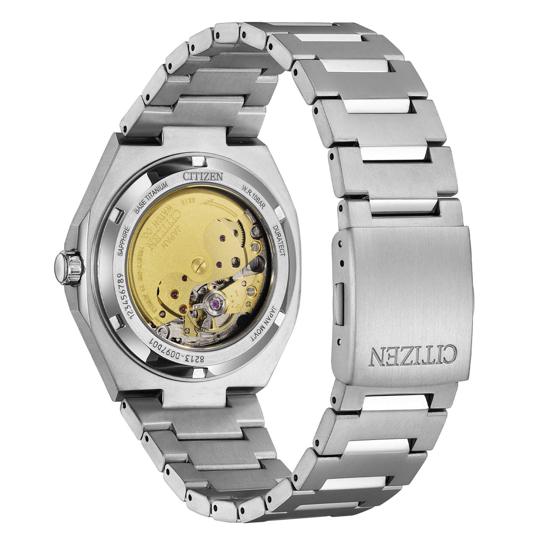 Orologio Uomo Citizen Automatico Super Titanio Verde Data NJ0180-80X