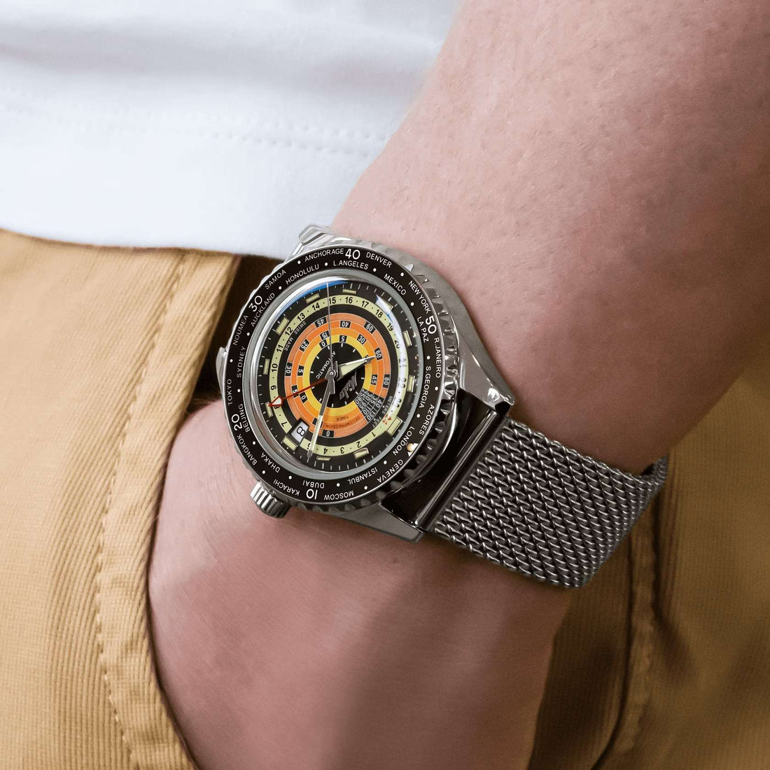 Orologio Uomo Mido Automatico GMT Ocean Star Decompression Data Nero M0268291705100