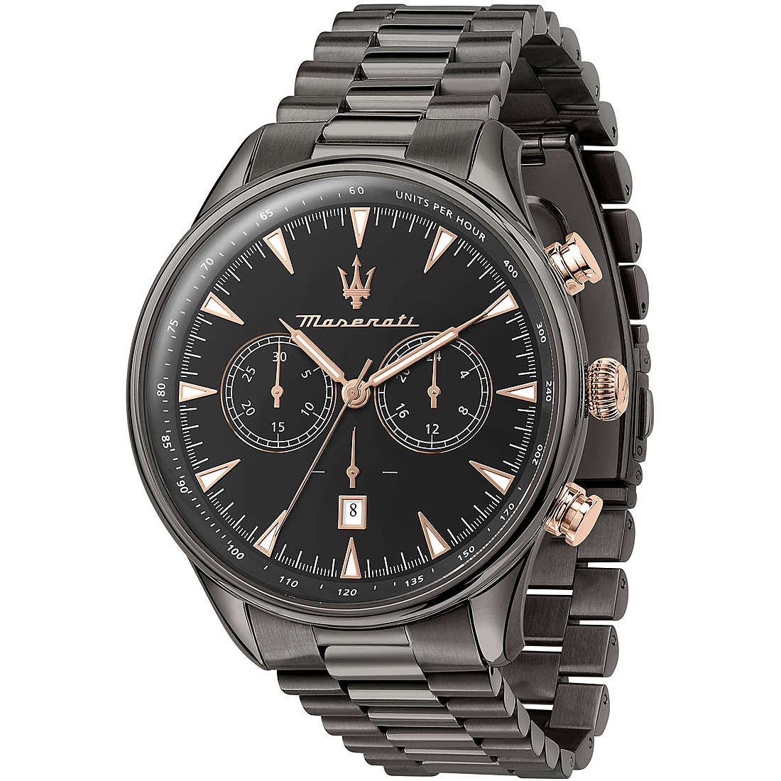 Orologio Uomo Maserati Cronografo Quadrante Canna Di Fucile Vetro Minerale R8873646001