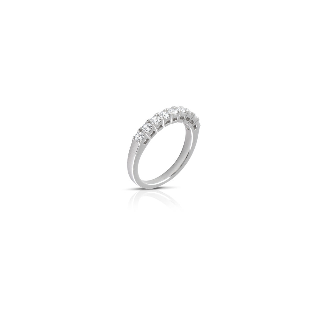 Anello Donna Kulto 925 Semi Veretta Argento Zirconi Bianchi KR925-003-10