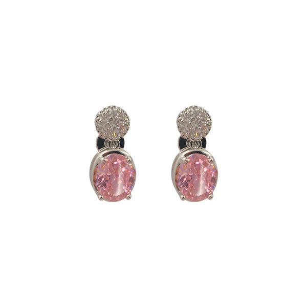 Orecchini Donna Ottaviani Pendenti Zirconi Bianchi Rosa Bronzo Argentato 500694O