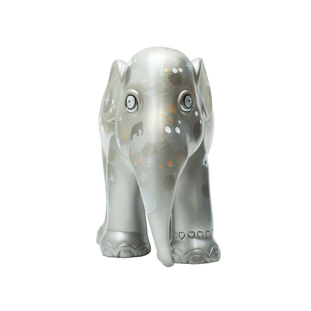 Scultura Elefante Onlylux Sparkling Celebration Silver 20 cm Dipinto A Mano 8858831241183