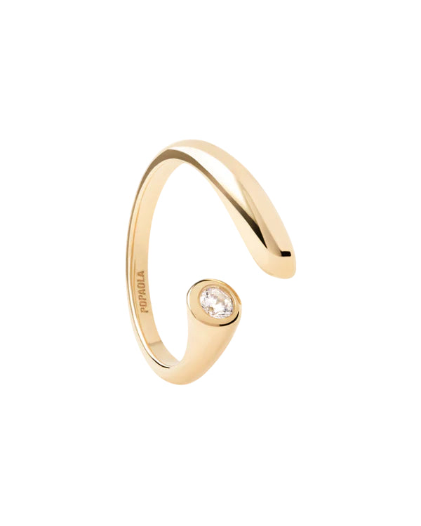 Anello Donna PDPaola Argento 925 Dorato Aperto AN01-D69-12