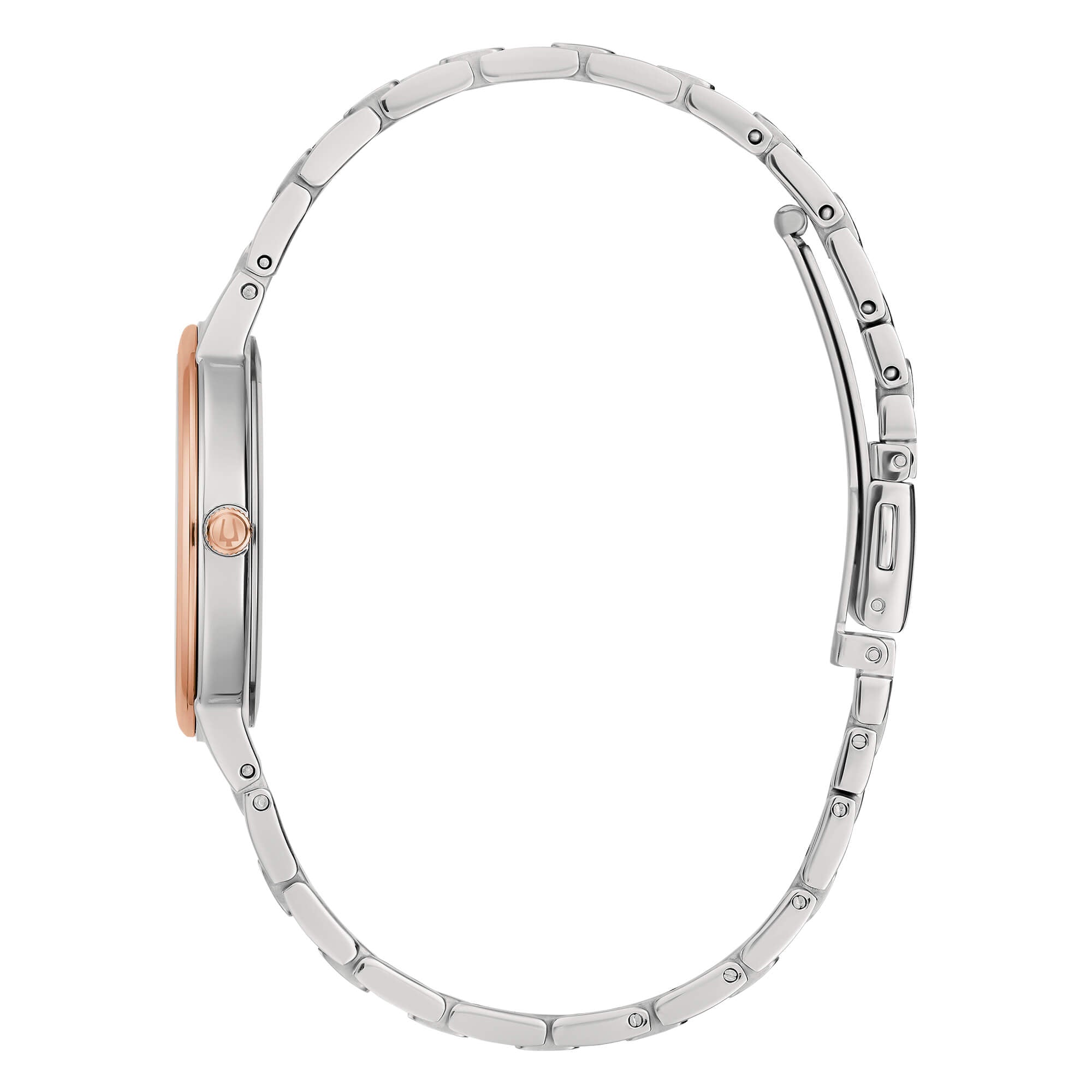 Orologio Donna Bulova Quarzo Solo Tempo Bianco Lady Acciaio Bicolore 98L327