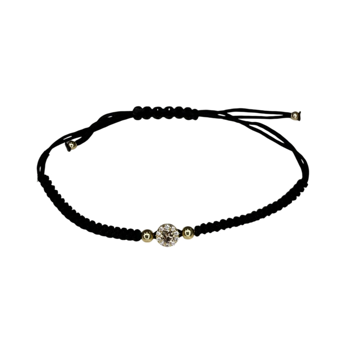 Bracciale Unisex Dalù Oro Giallo 18 KT Diamanti Bianchi Fancy Cotone BR2091BRW