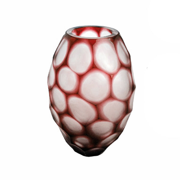 Vaso Cristallo ONLYLUX Geode Rosso 31 cm OL03166