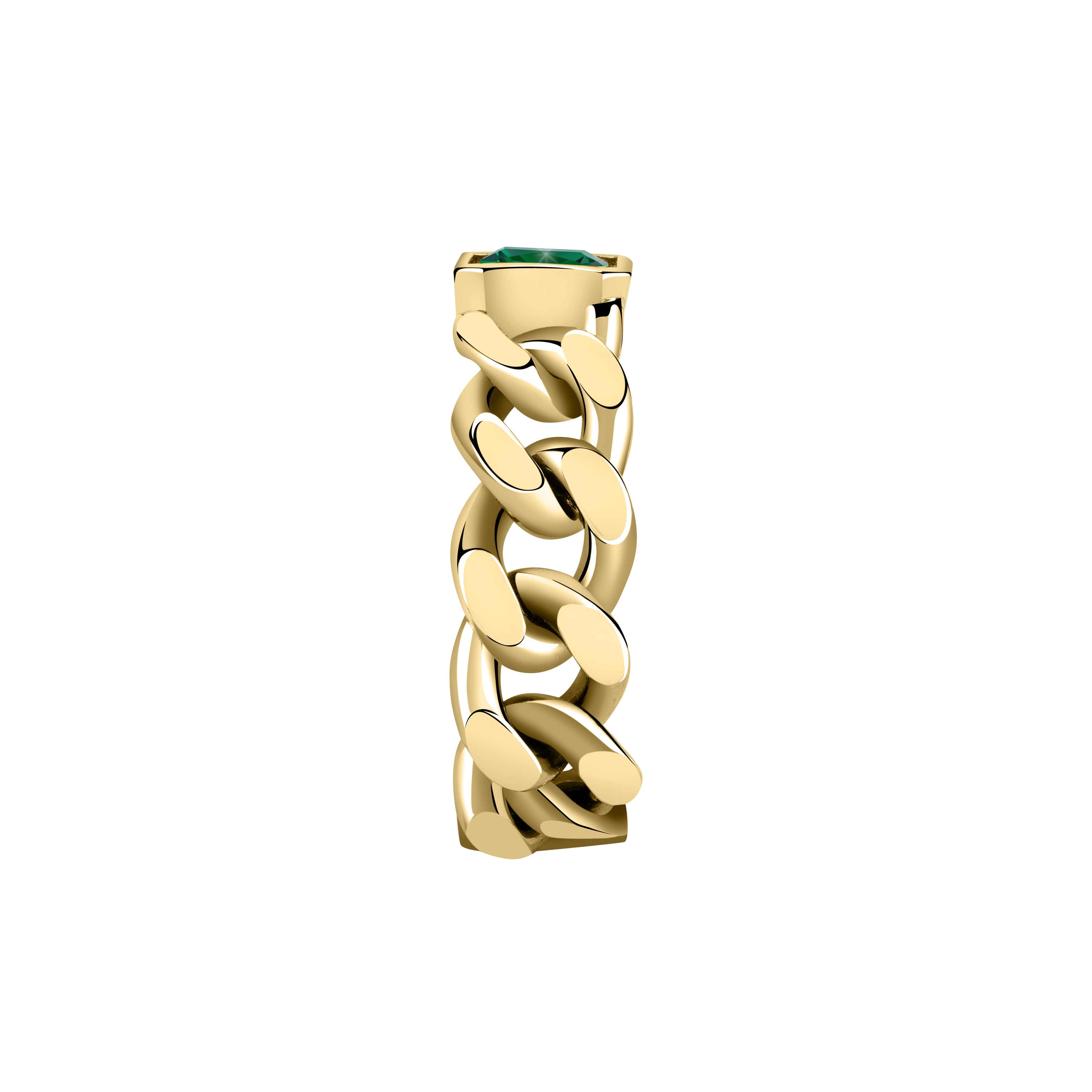 Anello Donna Chiara Ferragni a grumetta con Zircone Verde a forma rettangolare